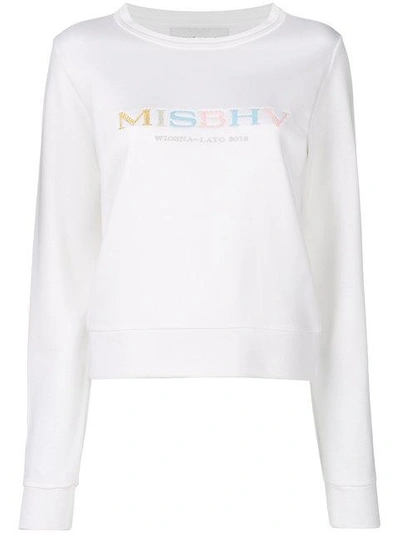 Shop Misbhv Logo Sweatshirt In White