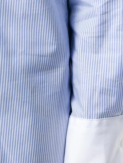 Shop Filippa K Striped Band Collar Mid-length Shirt
