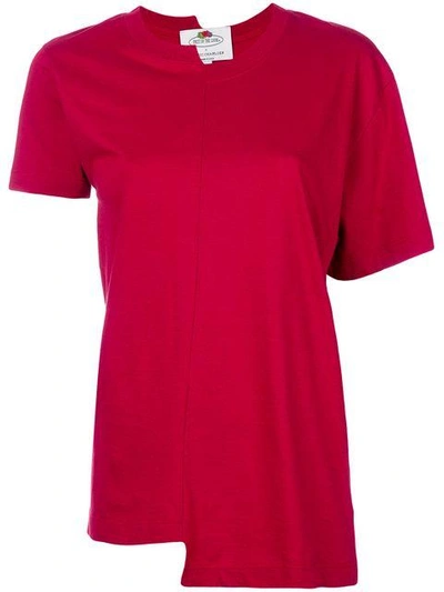 Shop Cedric Charlier Cédric Charlier Asymmetric T-shirt - Red