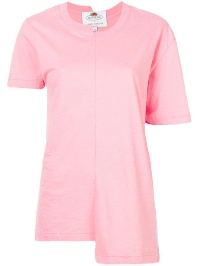 Shop Cedric Charlier Cédric Charlier Asymmetric T-shirt - Pink