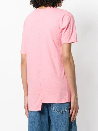 Shop Cedric Charlier Cédric Charlier Asymmetric T-shirt - Pink