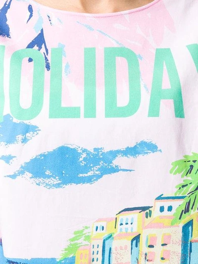 Shop Boutique Moschino Holiday Print T-shirt - Pink