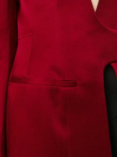 Shop Haider Ackermann Cut Out Detail Fitted Blazer In Red