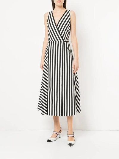 striped midi dress