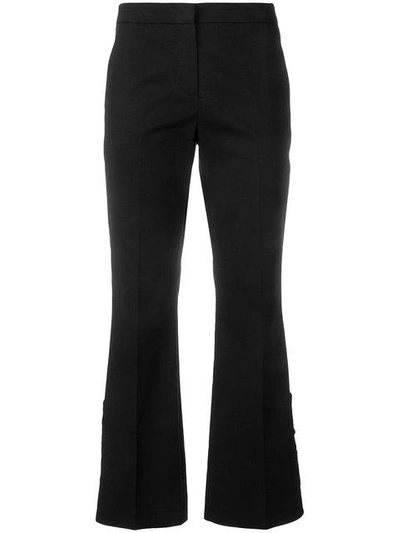Shop N°21 Ruffle Detail Flared Trousers In Black