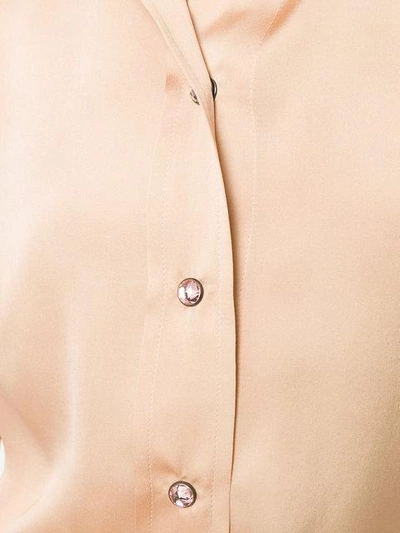 Shop Bottega Veneta Crystal Button Shirt In Neutrals