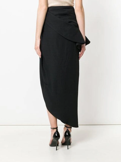 Shop Jacquemus Asymmetric Peplum-insert Skirt - Black