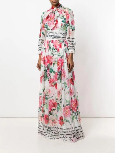 Shop Dolce & Gabbana Printed Chiffon Dress