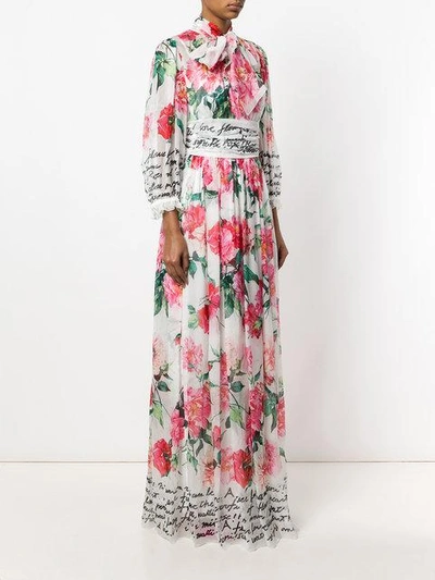 Shop Dolce & Gabbana Printed Chiffon Dress