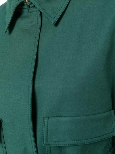 Shop Rochas Short Sleeve Coat In Green