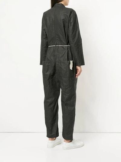 Shop Album Di Famiglia Belted Jumpsuit In Black