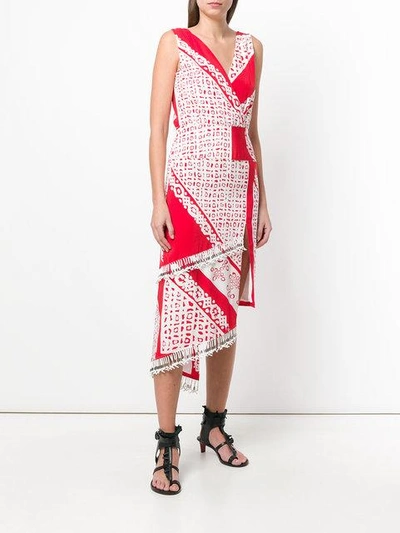 Shop Altuzarra Print Pavillon Wrap Dress In White