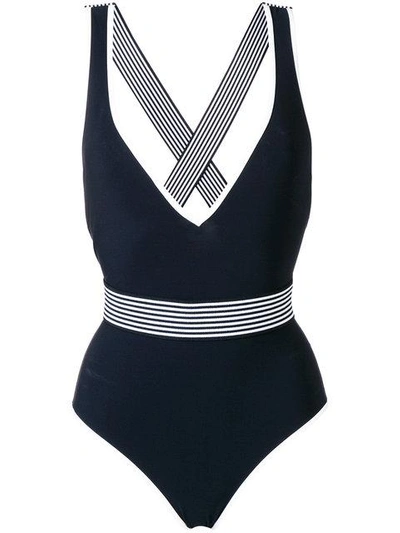 Deep-V one-piece swimsuit