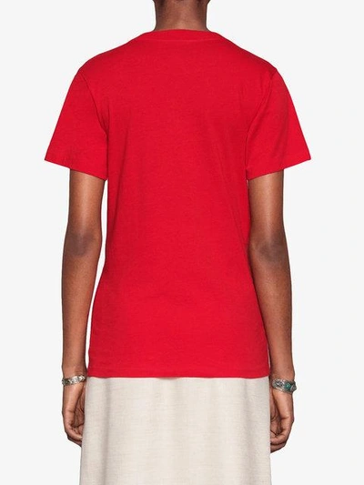 Shop Gucci Print T-shirt - Red