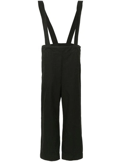 Shop Album Di Famiglia Suspender Trousers - Black