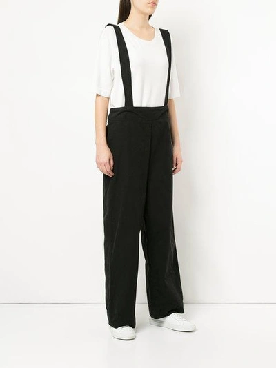 Shop Album Di Famiglia Suspender Trousers - Black