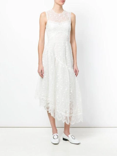 Shop Simone Rocha Lace Trim Asymmetric Full Dress