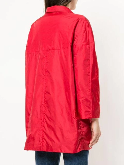 button-down fitted coat