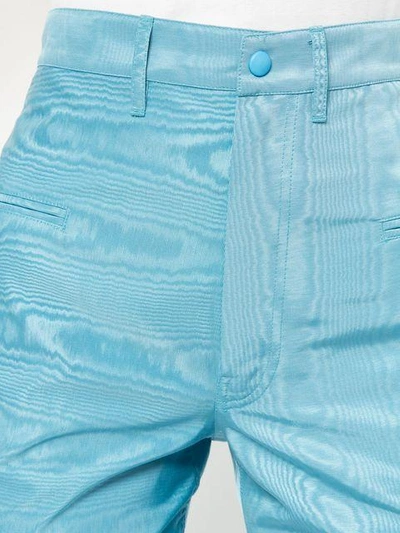 Shop Marine Serre Moire Trousers - Blue