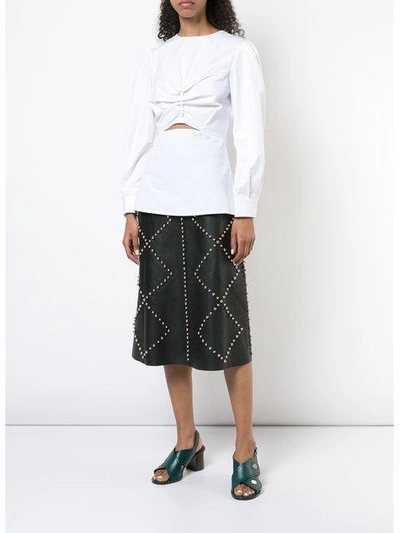 Shop Derek Lam Studded Leather Skirt