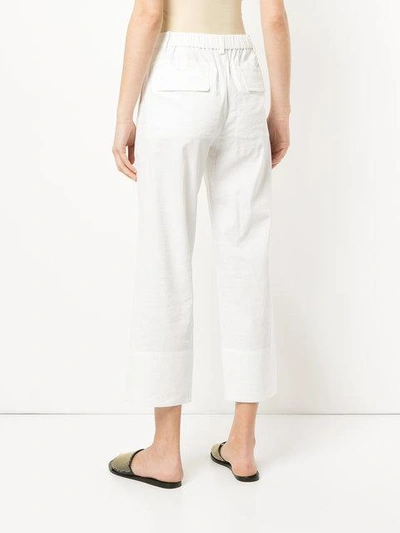 Shop Theory Fluid Cropped Trousers In White