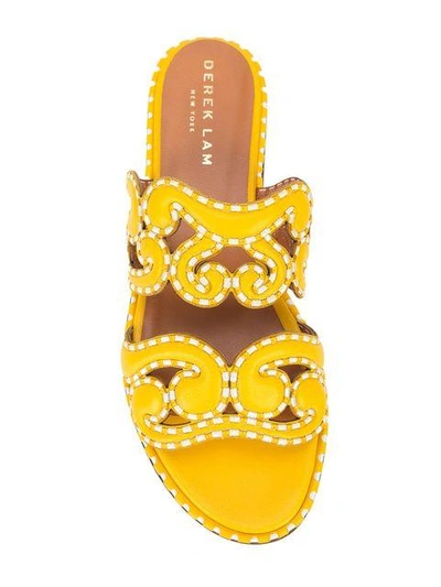 Shop Derek Lam Issa Slide Sandal - Yellow & Orange