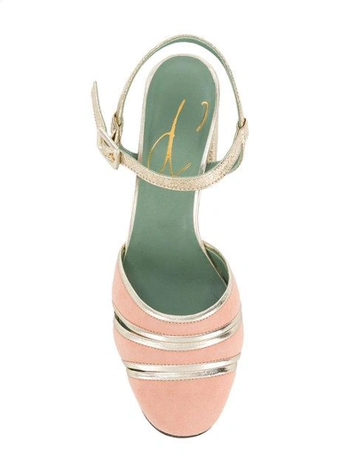 Shop Paola D'arcano Ankle Strap Pumps - Pink