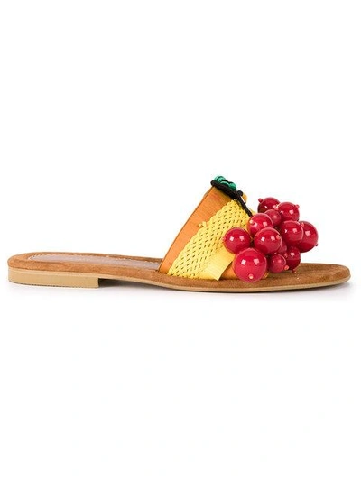 Shop Elina Linardaki Cherry Picker Sandals In Brown