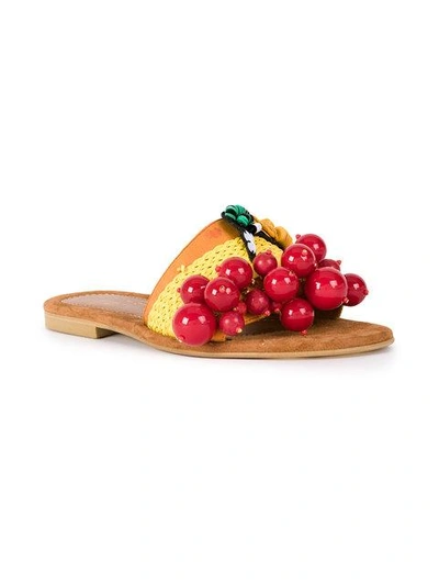 Shop Elina Linardaki Cherry Picker Sandals In Brown
