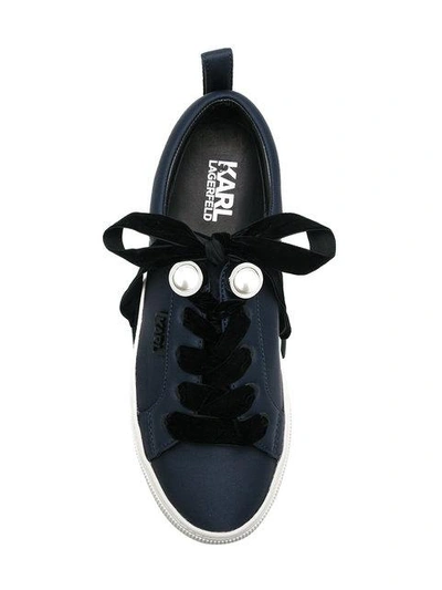 Shop Karl Lagerfeld 'luxor Kup' Sneakers - Blau In Blue