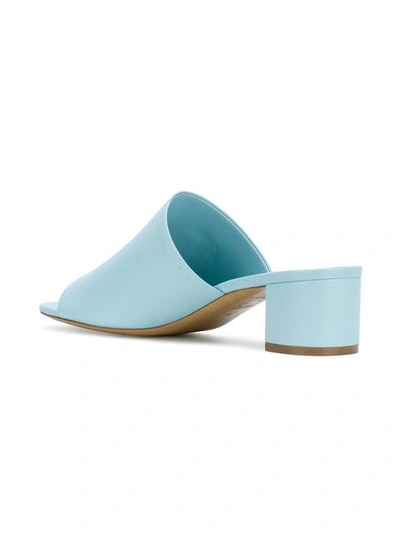 Shop Mansur Gavriel 40mm Mules In Blue