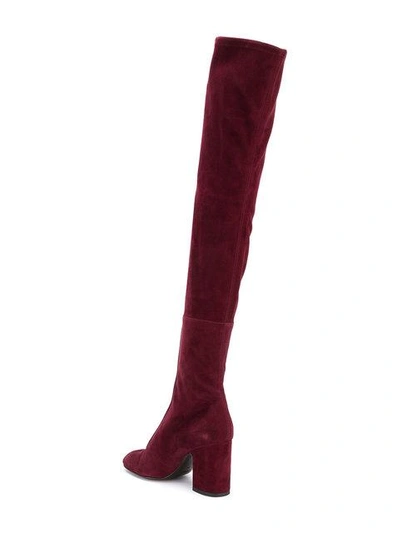 Shop Laurence Dacade Stretch Over The Knee Boots - Red