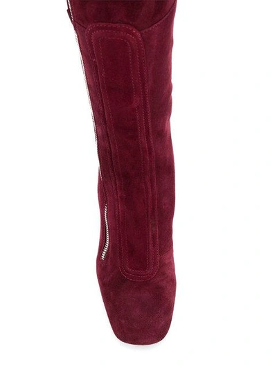 Shop Laurence Dacade Stretch Over The Knee Boots - Red