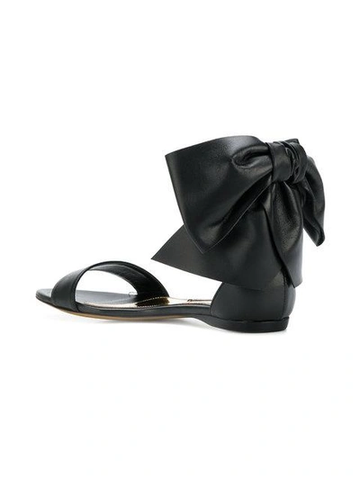 Shop Alexandre Vauthier Sandalen Mit Schleifenapplikation In Black