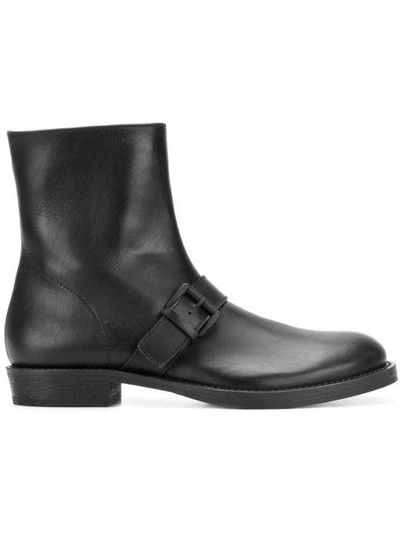 Shop Ann Demeulemeester Buckled Ankle Boots - Black