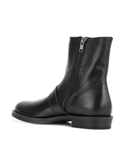 Shop Ann Demeulemeester Buckled Ankle Boots - Black