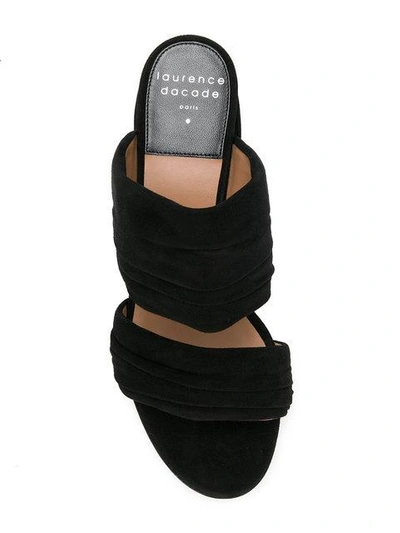 Shop Laurence Dacade Ruched Strap Sandals In Black