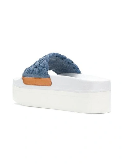 Shop Robert Clergerie Denim Platform Sandals In Blue