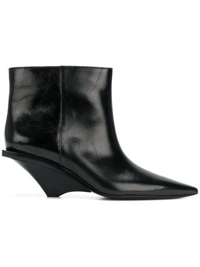 Shop Saint Laurent Blaze Ankle Boots - Black