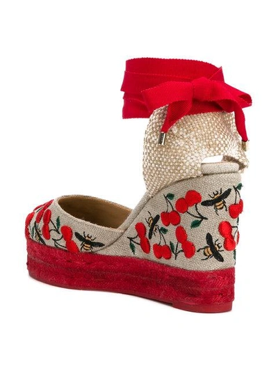Carina cherry-embroidered espadrilles
