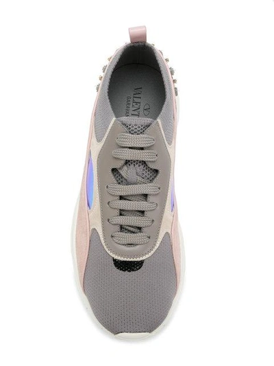 Shop Valentino Garavani Heroes Sneakers In Grey
