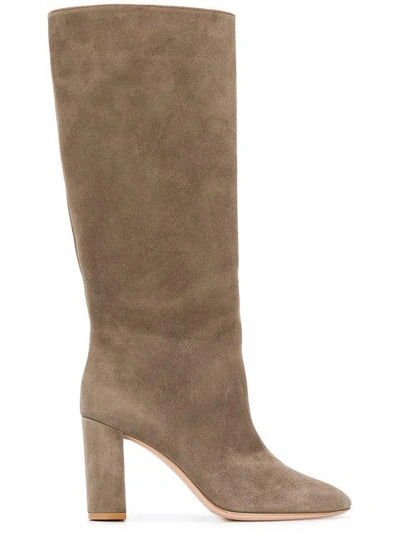 Shop Gianvito Rossi Knee High Boots - Brown