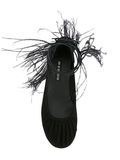 Shop Ann Demeulemeester Camoscio Ballerina Shoes In Black