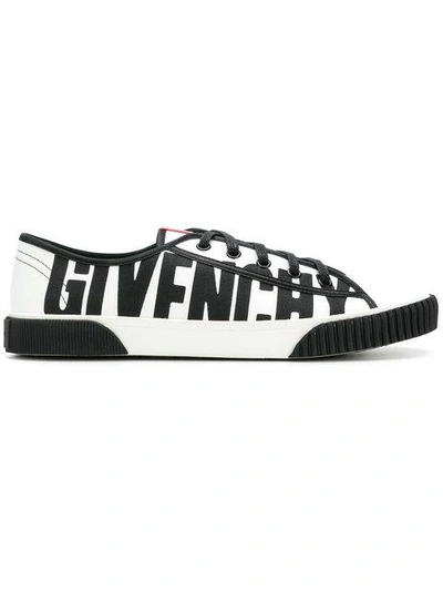 Shop Givenchy Logo Boxing Sneakers In White