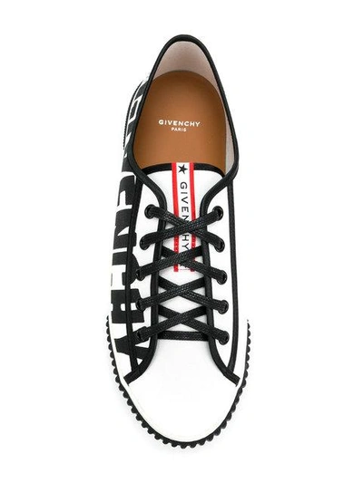 Shop Givenchy Logo Boxing Sneakers In White