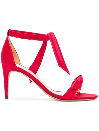 Shop Alexandre Birman Knotted Front Sandals In Red