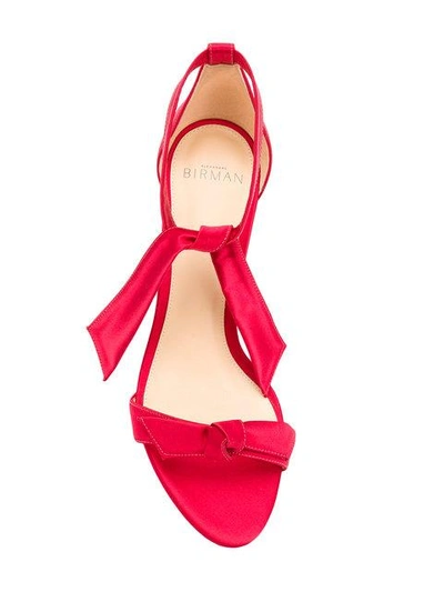 Shop Alexandre Birman Knotted Front Sandals In Red