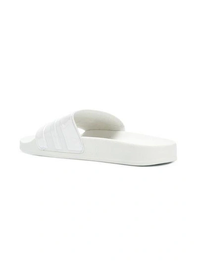 Shop Gcds Embossed Logo Pool Slides In White