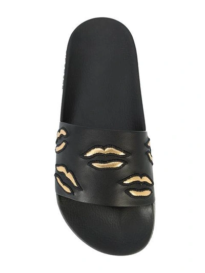 Shop Givenchy Lips Slides - Black
