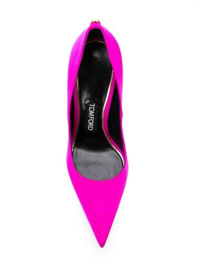 Shop Tom Ford Pointed Toe Stiletto Pumps - Pink In Pink & Purple